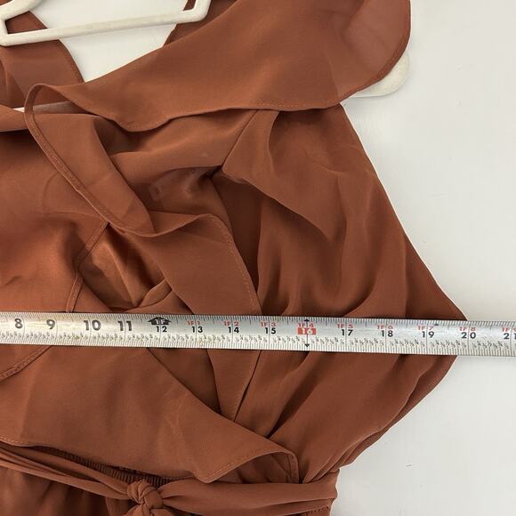 Baltic Born Katya Ruffle Maxi Dress 2XL Rust Orange Formal Bridesmaid Autumn - Picture 10 of 10